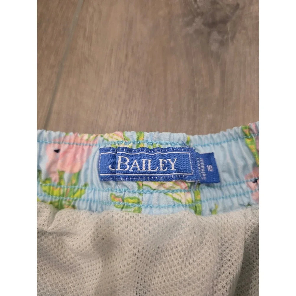 J. Bailey‎ Bailey Boys SIze 10 Flamingo Tropical Beach Vacation Swim Trunk